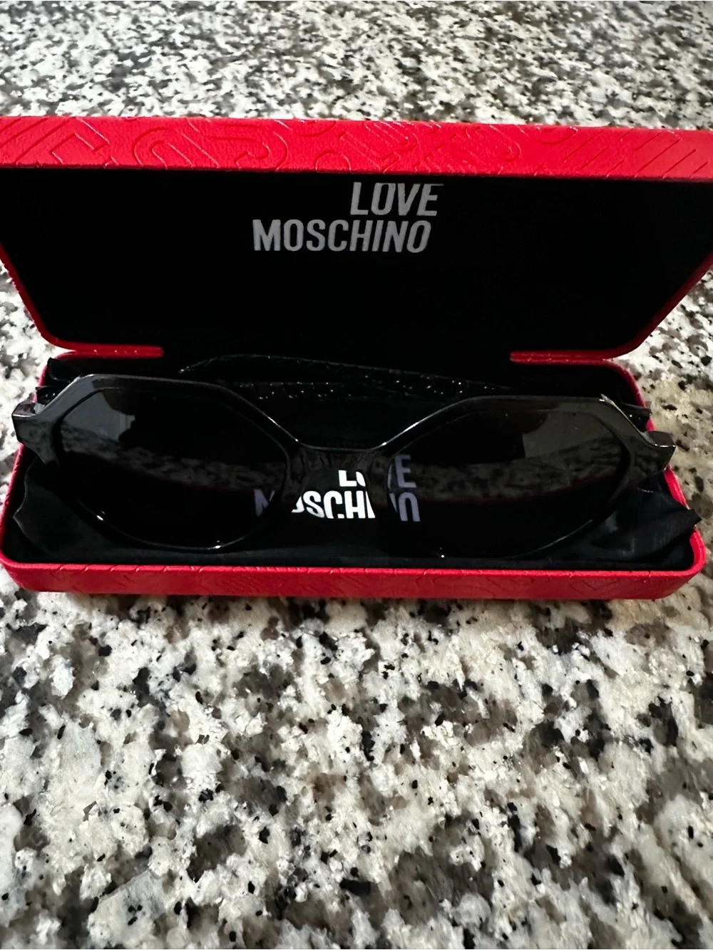 Love Moschino Black Oval Sunglasses